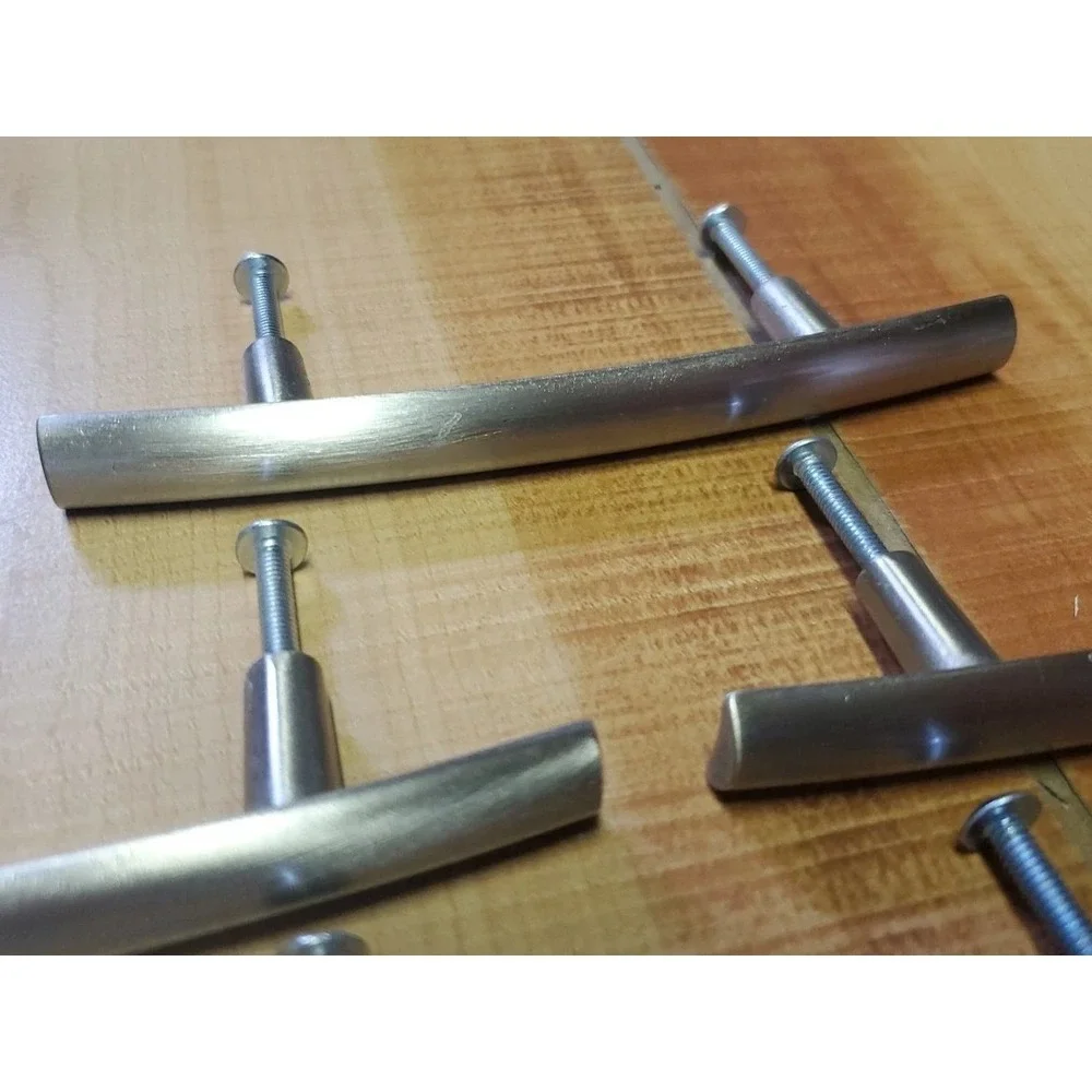 Brushed Nickel‎ Cabinet Door Handles  Drawer Pulls 5.25 inch Lot Of 9